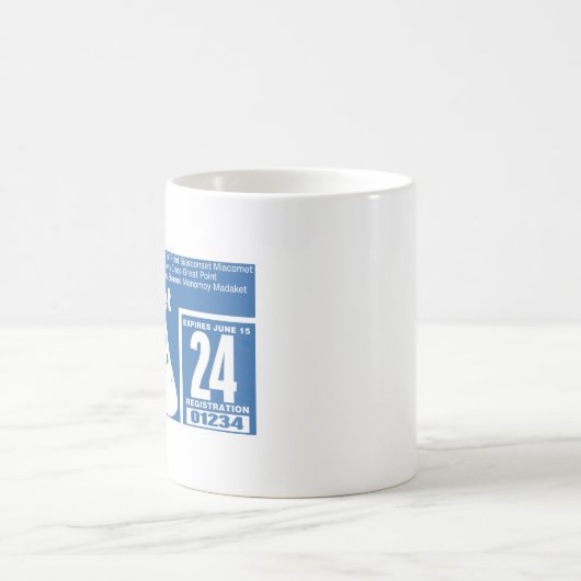 Nantucket Beach Permit 2024 blau Kaffeetasse (Mittel)