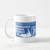 Nantucket Beach Permit 2024 blau Kaffeetasse (Links)
