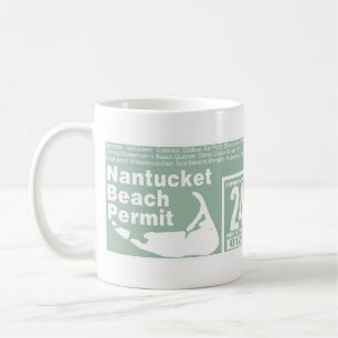 Nantucket Beach Permit 2024 grün Kaffeetasse