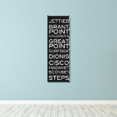 Nantucket Beach Schwarz-Weiß-Wand-Dekoration Leinwanddruck (Insitu (Holzboden))