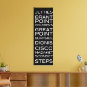 Nantucket Beach Schwarz-Weiß-Wand-Dekoration Leinwanddruck (Insitu (Wohnzimmer))