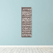 Nantucket Beach Slate Brown & White Wall Dekoratio Leinwanddruck (Insitu (Holzboden))