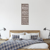 Nantucket Beach Slate Brown & White Wall Dekoratio Leinwanddruck (Insitu (Schlafzimmer))