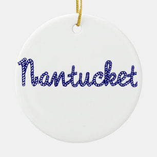 Nantucket Blau Keramikornament
