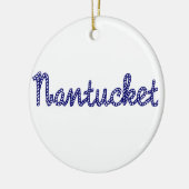 Nantucket Blau Keramikornament (Links)