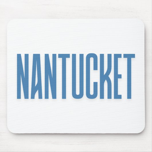 Nantucket | Blaues Nantucket Massachusetts Mousepad (Vorne)