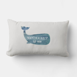 Nantucket Blue Whale Beach Lendenkissen