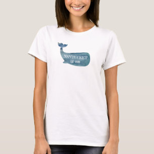Nantucket Blue Whale Beach T-Shirt