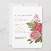 Nantucket Bouquet Wedding Einladung (Vorderseite)