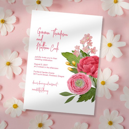 Nantucket Bouquet Wedding Einladung