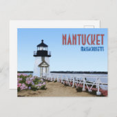 Nantucket Brant Point Leuchtturm Massachusetts Postkarte (Vorne/Hinten)