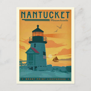 Nantucket Brant Point Leuchtturm Postkarte