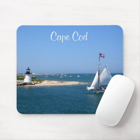 Nantucket Cape Cod Lighthouse & Harbour Mousepad (Mit Mouse)