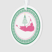 Nantucket Christmas Stroll Ornament w Tree (Vorderseite)