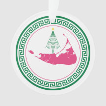 Nantucket Christmas Stroll Ornament w Tree