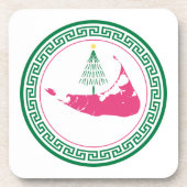 Nantucket Christmas Stroll Ornament w Tree Getränkeuntersetzer (Vorderseite)