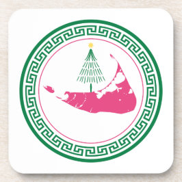 Nantucket Christmas Stroll Ornament w Tree Getränkeuntersetzer