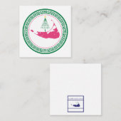 Nantucket Christmas w Tree Mitteilungskarte (Vorne/Hinten)