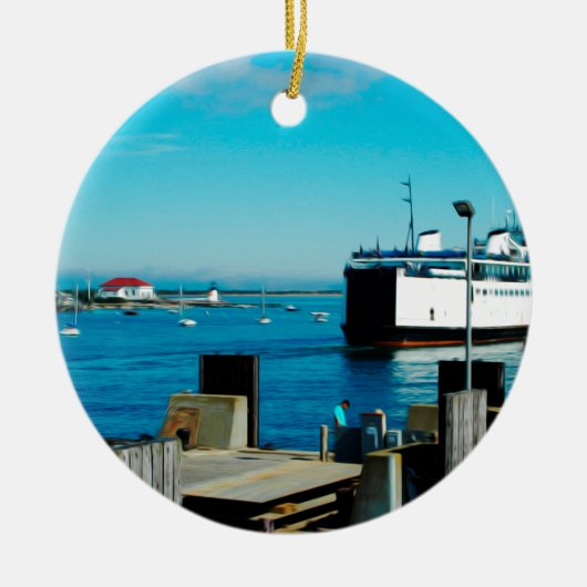 Nantucket Fähre Keramikornament (Vorne)