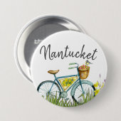 Nantucket Fahrrad mit Blume Korb Button (Vorne & Hinten)
