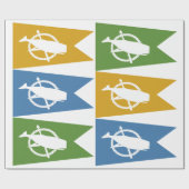 Nantucket Flaggen-Packpapier Geschenkpapier (Flach)