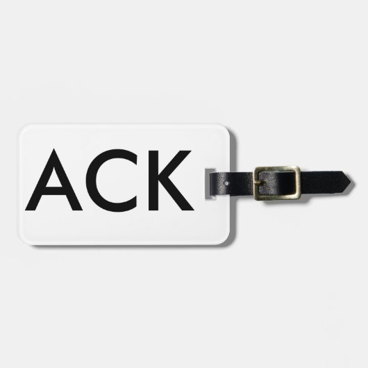 Nantucket Flughafen-Code-Gepäckanhänger - ACK Gepäckanhänger (Vorderseite horizontal)
