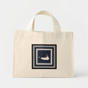Nantucket griechische Tasche in Schwarz-weiß/grau