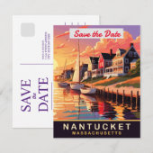 Nantucket, Häuser an der Wasserfront, Save The Date (Vorne/Hinten)