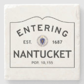 Nantucket hereinkommender Zeichen-Untersetzer Steinuntersetzer (Vorderseite)