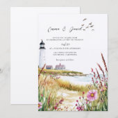 Nantucket Hochzeit Einladung (Vorne/Hinten)