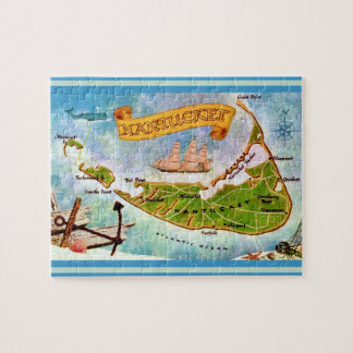 Nantucket Insel 8x10 Karte Puzzle