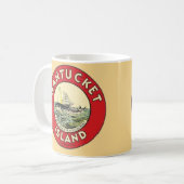 Nantucket Insel Aufkleber Kaffeetasse (Vorderseite Links)