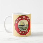 Nantucket Insel Aufkleber Kaffeetasse (Links)