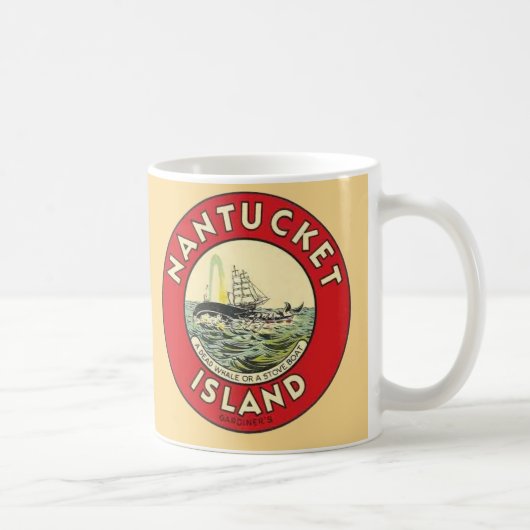 Nantucket Insel Aufkleber Kaffeetasse (Rechts)