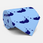 Nantucket Insel-Blau Krawatte (Gerollt)