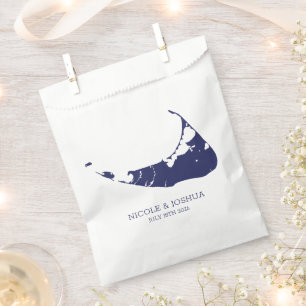 Nantucket Insel-Hochzeit Nantucket Marineblau Geschenktütchen