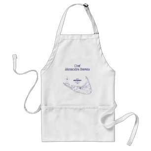 Nantucket Insel MA Vintage Karte Navy Blau Schürze