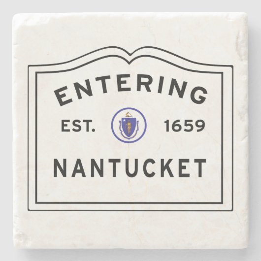 Nantucket-Insel Massachusetts Steinuntersetzer (Vorderseite)