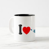 Nantucket Insel Zweifarbige Tasse (Vorderseite Links)