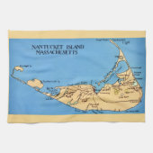 Nantucket Inselkarte Geschirrtuch (Horizontal)
