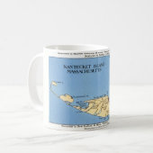 Nantucket Inselkarte Tasse (Vorderseite Links)