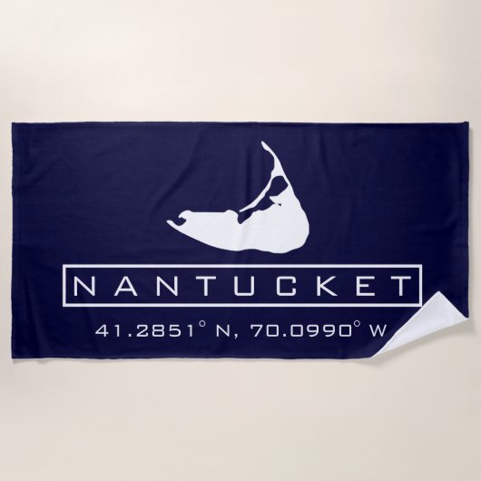 Nantucket Island Beach Handtuch (Vorderseite)