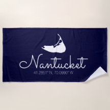 Nantucket Island Beach Handtuchskript