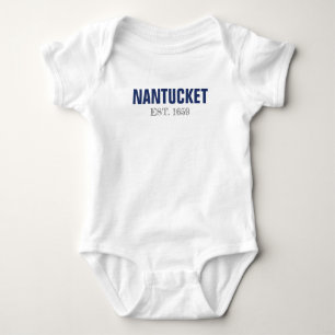 Nantucket Island Beach Nautic Baby Strampler