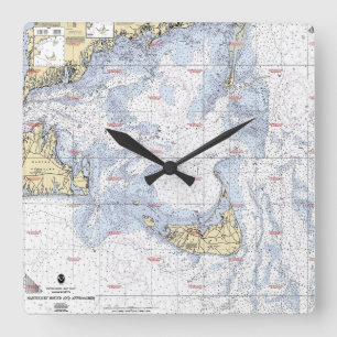Nantucket Island Clock Quadratische Wanduhr