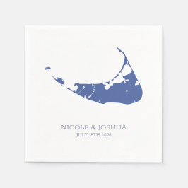 Nantucket Island Hochzeit Nantucket blau Serviette
