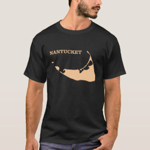 Nantucket Island in Sand T-Shirt