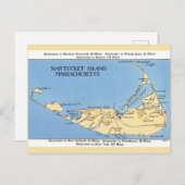 Nantucket Island Karte (Vorne/Hinten)