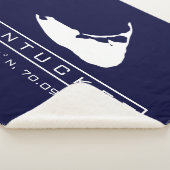 Nantucket Island Karte Logo Fuzzy Sherpa Blanke Sherpadecke (3/4)
