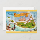 Nantucket Island MA Karte (Vorne/Hinten)